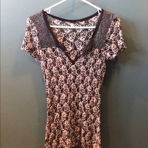 BKE See-through lace top